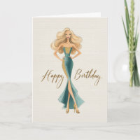 Aniversário da Fashionista Chic Teal Dourado