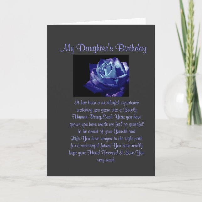 Cartão Aniversário da Filha (Frente)