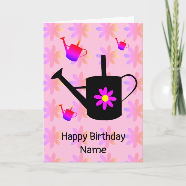 Cartão Aniversário da Flor Bonito dos Jardins (Frente)