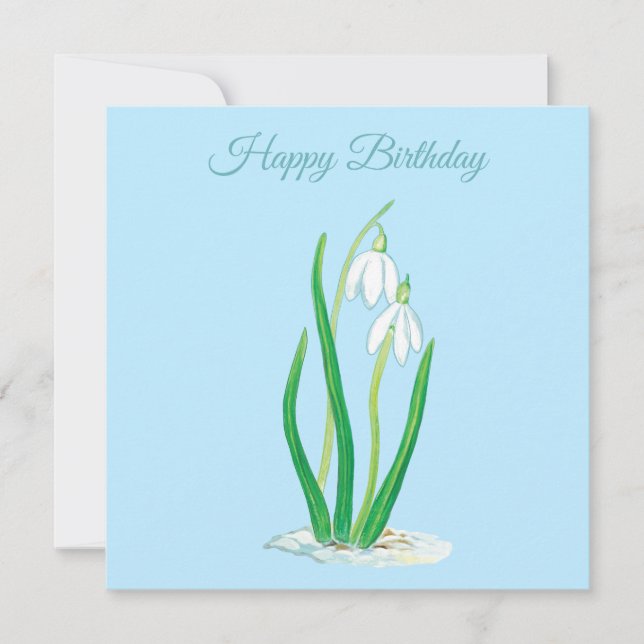 Cartão Aniversário da Ilustração de Botas de Neve (Galant (Frente)