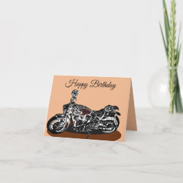 Cartão Aniversário da Indian MotorBike