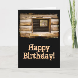 Cartão Aniversário da Janela Através e Através da Cabina