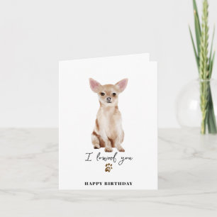 Cartão Aniversário da Mamãe do Cachorro Chihuahua Pets Pa