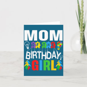Cartão Aniversário da Mamãe Menina Autismo