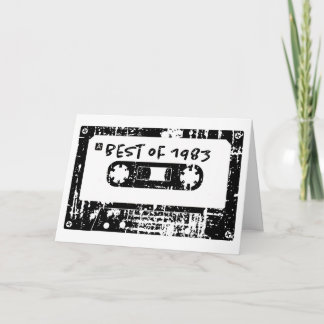 Cartão Aniversário da Melhor Cassete de Cassete de 1983