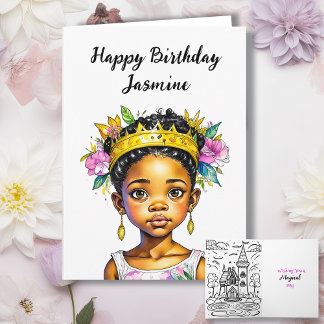 Cartão Aniversário da Menina Personalizada