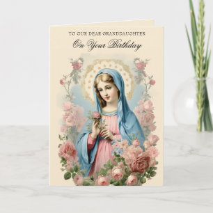 Cartão Aniversário da Netas Religioso Floral Escritura