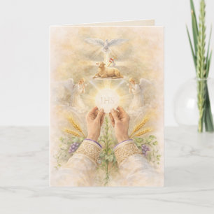 Cartão Aniversário da Ordenação Sacerdotal Eucarístico