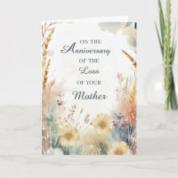 Aniversário da Perda de Mãe com Flores Selvagens