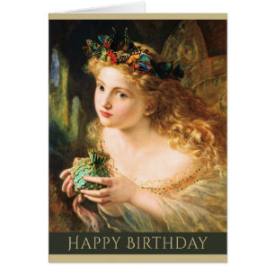 Cartão Aniversário da rainha das fadas Sophie Anderson C