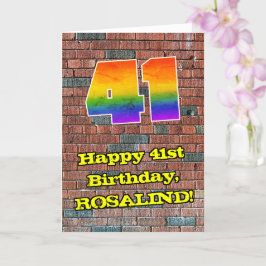 Cartão Aniversário da rua 41: Arco-Íris 41 Inspirado no G