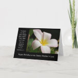 Cartão Aniversário da sogra, com verso sobre o amor<br><div class="desc">O cartão de aniversário floral da sogra, flor bonito do Plumeria, verso da bíblia sobre o amor do 13:13 dos Corinthians para lá é estas três coisas que resistem: A fé, a esperança e o amor, mas o grande destes são amor. Vazio para dentro para seu próprio sentimento; pode alterar...</div>