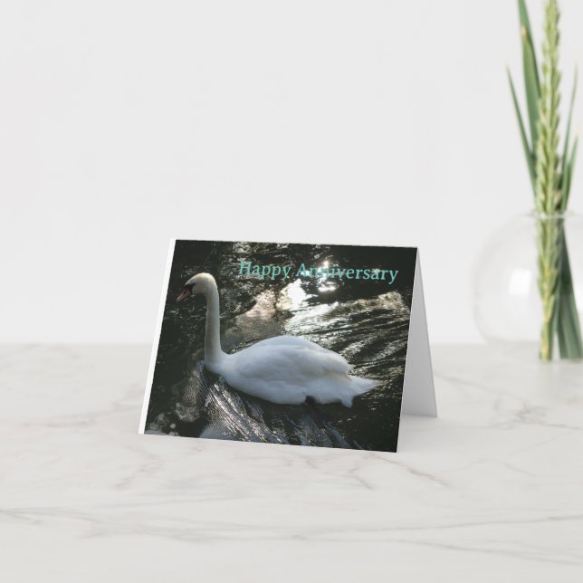 Cartão aniversário da swan (Frente)