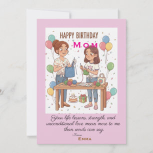 Cartão Aniversário das mães