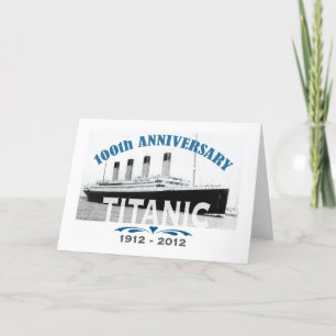Cartão Aniversário de 100 Anos do Titanic Sinking