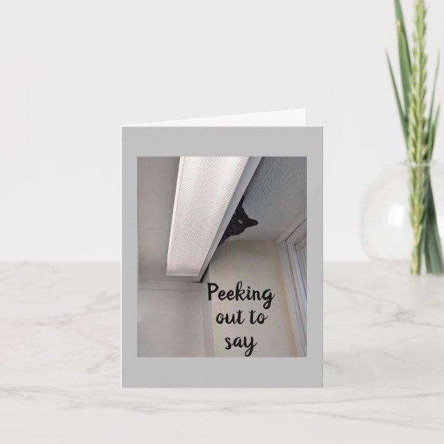 Cartão "ANIVERSÁRIO DE 11" DE EMPURRAR A Placa CAT (Frente)