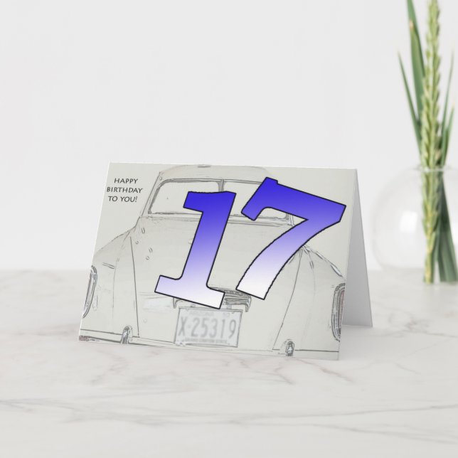 Cartão Aniversário de 17 anos (Frente)