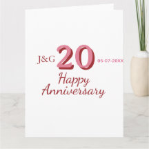 aniversário de 20 anos nome data monograma negrito
