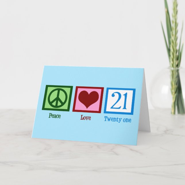 Cartão Aniversário de 21 anos (Frente)