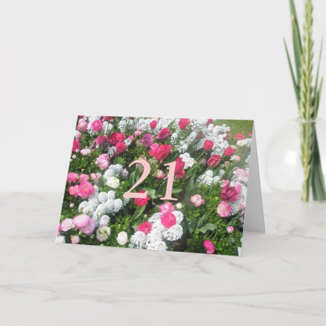 Cartão Aniversário de 21 anos (Frente)