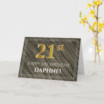 Aniversário de 21 anos elegante: Madeira Faux, apa