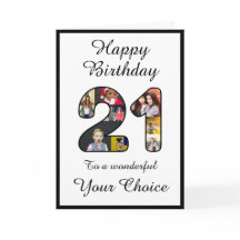 aniversário de 21 anos Happy 21 Custom Photo Text 