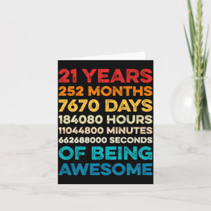 Cartão Aniversário de 21 anos masculino 21 anos sendo inc