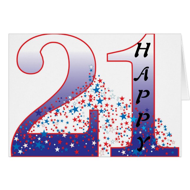 Cartão **aniversário de 21 anos** O QUE VOCÊ "PODE CELEBR (Frente Horizontal)