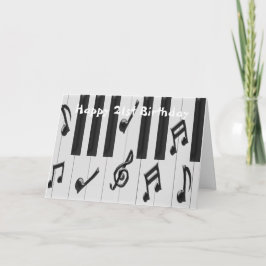 Cartão Aniversário de 21 anos Personalizado por teclado p