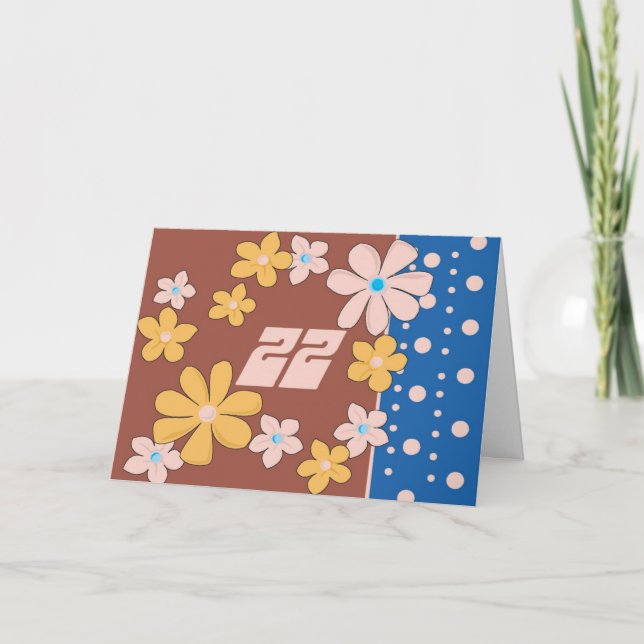 Cartão Aniversário de 22 anos (Frente)