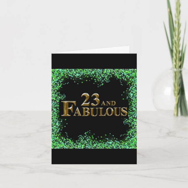 Cartão Aniversário de 23 anos (Frente)
