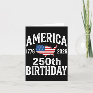 Cartão Aniversário de 250 anos 250 Anos Americano 1776 20