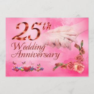 Cartão aniversário de 25 anos de casamento