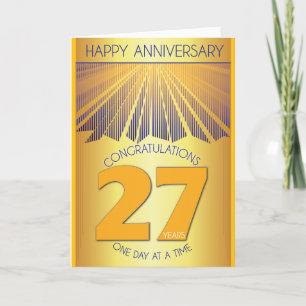 Cartão Aniversário de 27 Anos de Abstinência 12 Passos