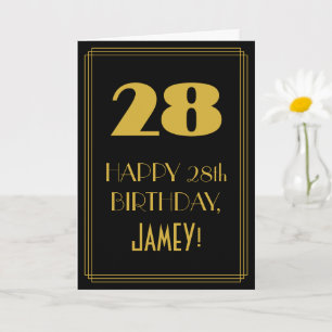 Cartão Aniversário de 28 anos ~ Visual Inspirado em Art D