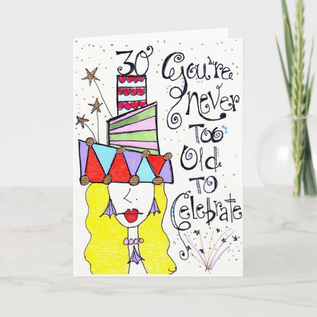 Cartão Aniversário de 30 anos (Frente)