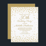Cartão Aniversário de 30 anos de Leitura Dourada Branca d<br><div class="desc">Branco elegante com convite de festas de aniversário de 30 anos de diamante dourado para mulheres. Entre em contato conosco para obter ajuda com a personalização ou para solicitar produtos correspondentes.</div>