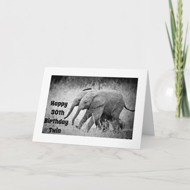 Cartão **aniversário de 30 anos** DESEJA MINHA ***Ficha T (Frente)