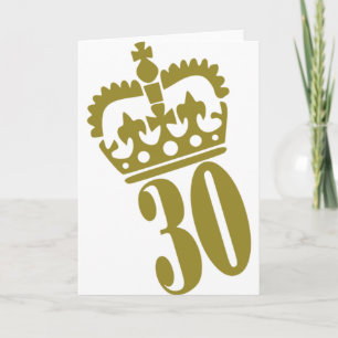 Cartão aniversário de 30 anos - Número - Trinta