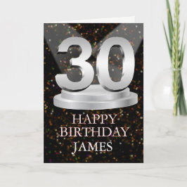 Cartão aniversário de 30 anos Spotlight Adicionar Uma Pla