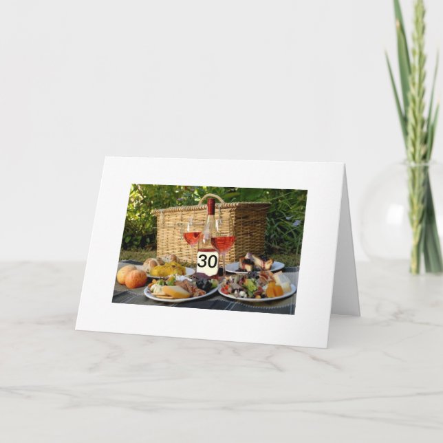 Cartão aniversário de 30 anos = VINHO MELHOR QUE VINHO FI (Frente)