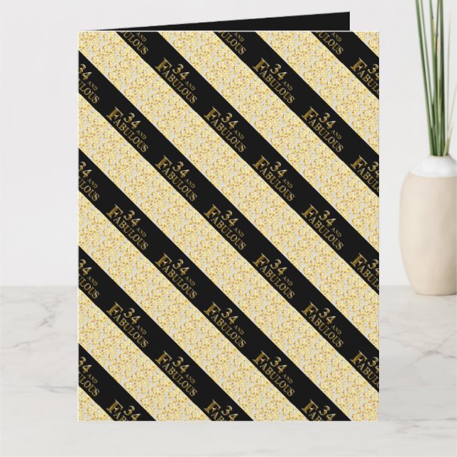 Cartão Aniversário de 34 anos (Frente)