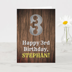 Cartão aniversário de 3 anos: Country Western Inspirou O