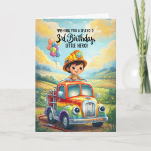 Cartão Aniversário de 3 anos feliz