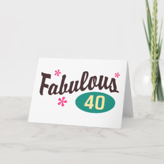 Cartão aniversário de 40 anos