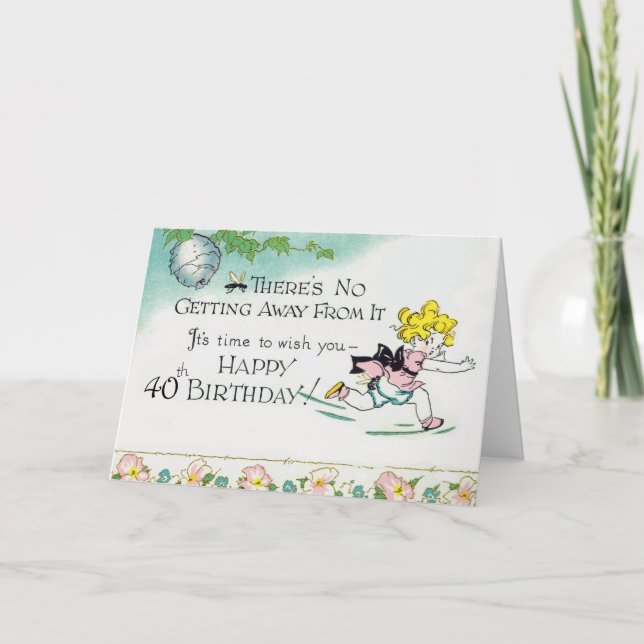 Cartão Aniversário de 40 anos (Frente)