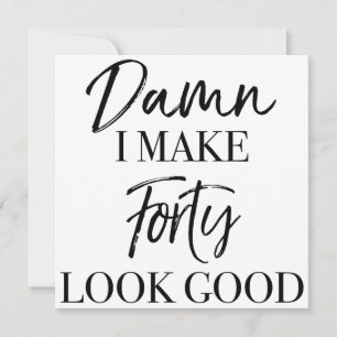 Cartão aniversário de 40 anos