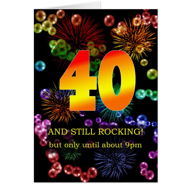 Cartão aniversário de 40 anos Ainda Atropelando (Frente)