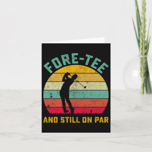 Cartão Aniversário de 40 anos De Golfe Engraçado Retro Fo