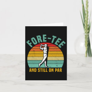 Cartão Aniversário de 40 anos De Golfe Engraçado Retro Fo